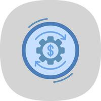 Return On Investment Flat Curve Icon Design vector