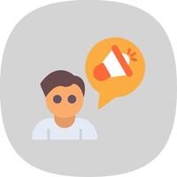 Promotion Flat Curve Icon Design vector