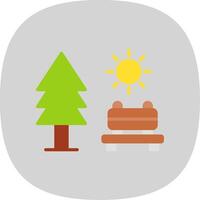 Park Flat Curve Icon Design vector