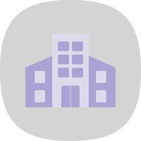 Buildings Flat Curve Icon Design vector