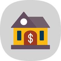 Buying Home Flat Curve Icon Design vector