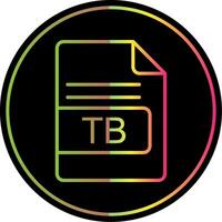TB File Format Line Gradient Due Color Icon Design vector