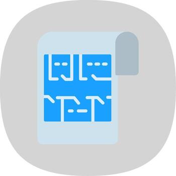 Build Planning Flat Curve Icon Design vector
