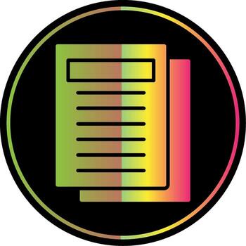 Notes Glyph Due Color Icon Design vector