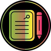 Notepad Glyph Due Color Icon Design vector