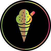 Icecream Glyph Due Color Icon Design vector