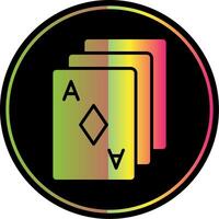 Poker Cards Glyph Due Color Icon Design vector