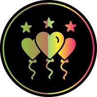 Balloons Glyph Due Color Icon Design vector