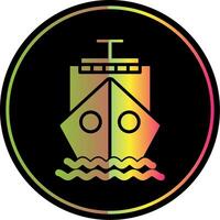 Ship Glyph Due Color Icon Design vector