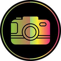 Camera Glyph Due Color Icon Design vector