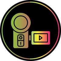 Camera Glyph Due Color Icon Design vector