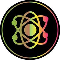 Atomic Glyph Due Color Icon Design vector