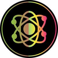 Atomic Glyph Due Color Icon Design vector