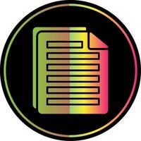 File Glyph Due Color Icon Design vector