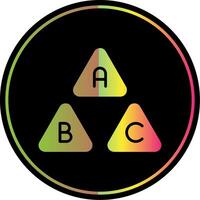 Abc Glyph Due Color Icon Design vector