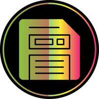 Floppy Disk Glyph Due Color Icon Design vector