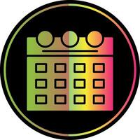 Calendar Glyph Due Color Icon Design vector