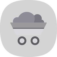 Coal Mining Flat Curve Icon Design vector