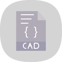 CAD Flat Curve Icon Design vector