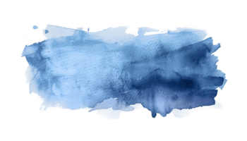 abstract blauw waterverf verf borstel beroerte stromen structuur transparant achtergrond geïsoleerd grafisch bron. levendig azuur, cyaan, hemelsblauw kleur kunst vorm png