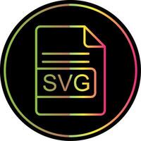 SVG File Format Line Gradient Due Color Icon Design vector