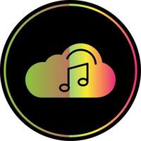 Cloud Glyph Due Color Icon Design vector