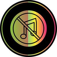 No música glifo debido color icono diseño vector