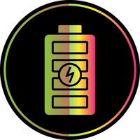 Battery Glyph Due Color Icon Design vector