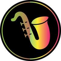 Sax Glyph Due Color Icon Design vector