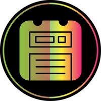 Floppy Disk Glyph Due Color Icon Design vector