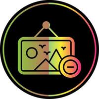 Picture Glyph Due Color Icon Design vector