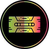 Cassette Tape Glyph Due Color Icon Design vector