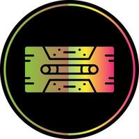 Cassette Tape Glyph Due Color Icon Design vector