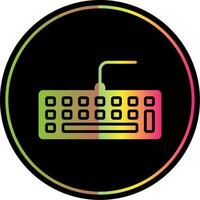 Keyboard Glyph Due Color Icon Design vector