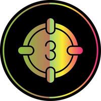 Countdown Glyph Due Color Icon Design vector
