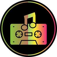 Cassette Glyph Due Color Icon Design vector