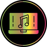 Music Glyph Due Color Icon Design vector