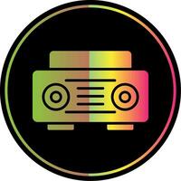 Radio Glyph Due Color Icon Design vector