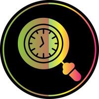 reloj glifo debido color icono diseño vector