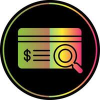 Credit Card Glyph Due Color Icon Design vector