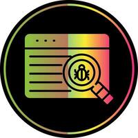 Web Coding Glyph Due Color Icon Design vector