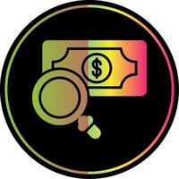 Money Glyph Due Color Icon Design vector