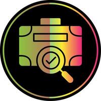 Suitcase Glyph Due Color Icon Design vector