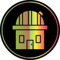 Observatory Glyph Due Color Icon Design vector