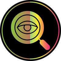 Eye Glyph Due Color Icon Design vector