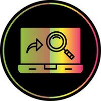 Magnifying Glass Glyph Due Color Icon Design vector