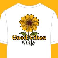 t-shirt design with full color sunflowers. vector