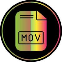 Mov File Glyph Due Color Icon Design vector