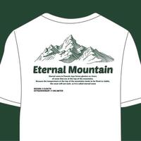 diseño camiseta eterno montaña vector