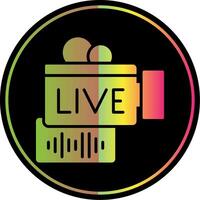 Live Stream Glyph Due Color Icon Design vector